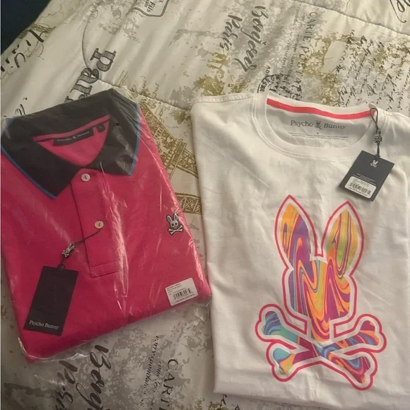 Psycho Bunny Pink and Black Polo Shirt Vibrant Style bundle size 8 (XXL) - Picture 3 of 3
